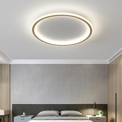 New Simple Bedroom Led Copper Ceiling Lamp