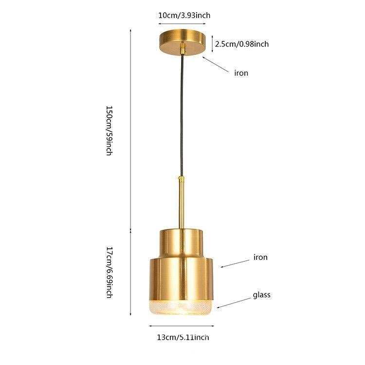 Pendant Lights Hanglamp Hanging Lamp Nordic Lamp Golden Restaurant Bedroom Bedside Metal Simple Postmodern Creative