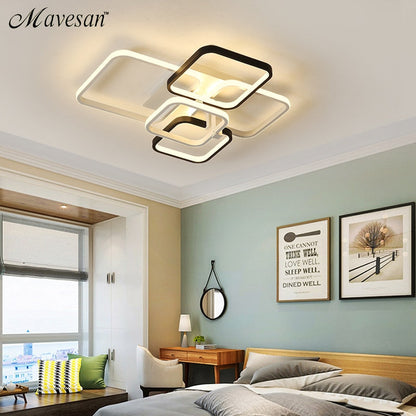 Black White Color Modern Led Ceiling Lights Creative For Living Room Dimmable Dome Lamp Fixture Dimmable Lustre Fixtures Dero