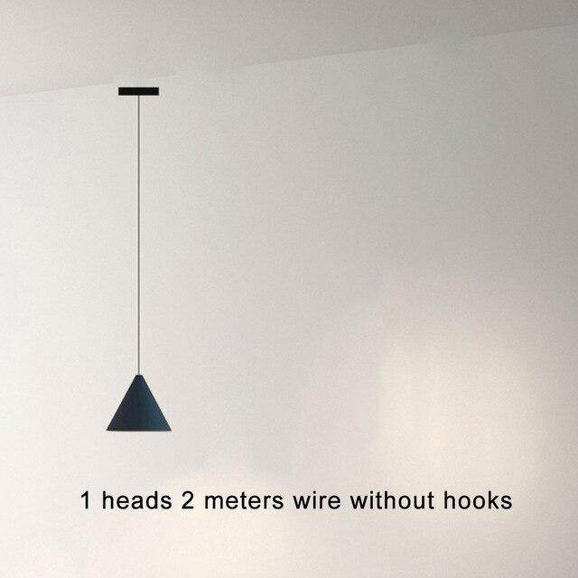 Modern Pendant Lamp Light Black Metal Long Wire Simple Shape Kitchen Bar Hanging Lamp Bedside Suspension Lighting Creative Lamp