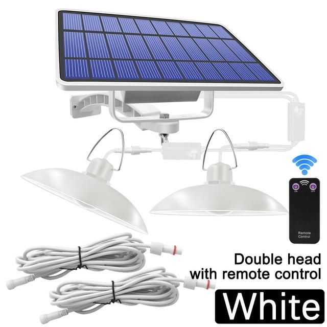 Double Head Solar Pendant Light Outdoor Indoor Solar Lamp With Line Warm White/White Lighting For Camping Home Garden Yard