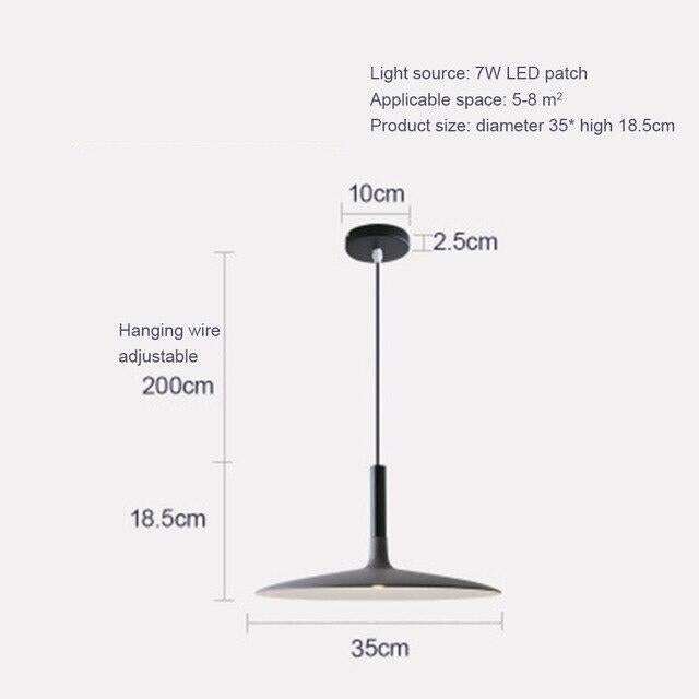 LED Saucer Pendant Lights Hanging Lamp Cement Hanglamp Nordic Retro Living Room Light Fixtures Decorative Lighting