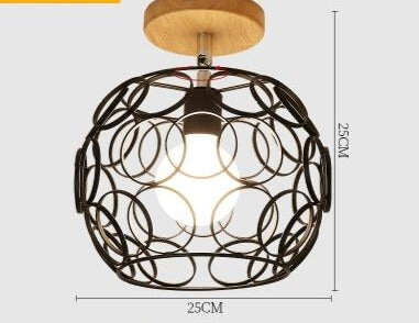 E27 5W Iron Ceiling Lamp Shade Pendant Light Covers and Shades Triangle Metal Ceiling Lamp