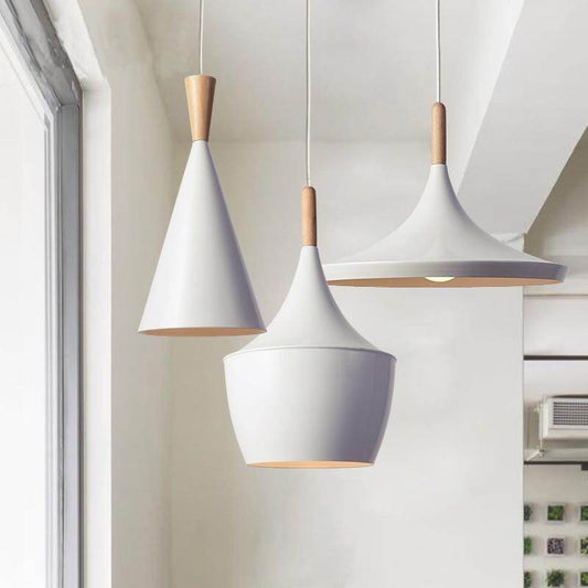 Modern lighting slope interior luxury restaurant retro bar ceiling bedroom ceiling wood aluminum LED pendant lamp