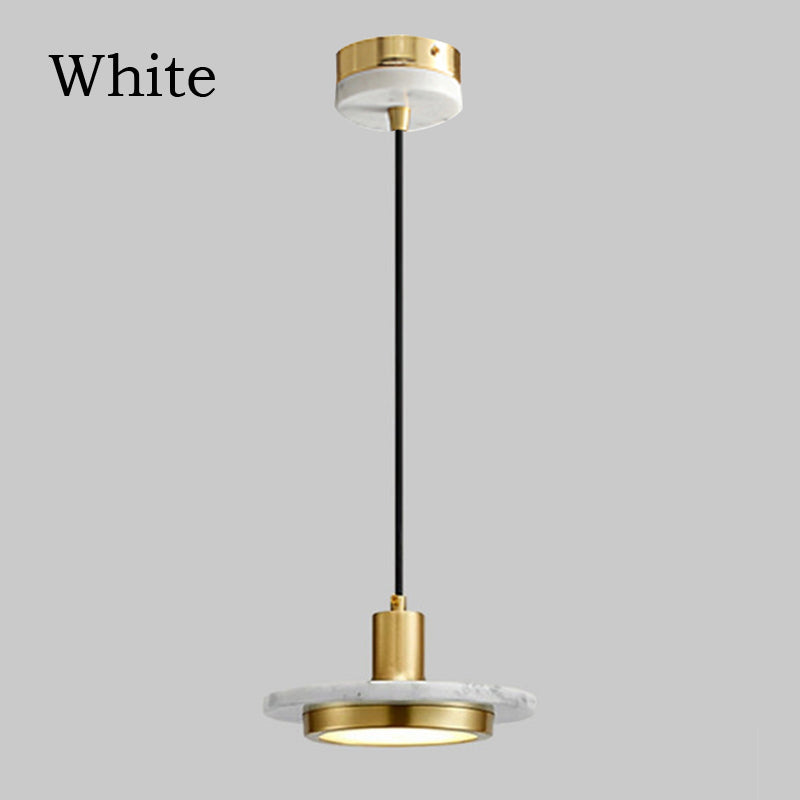 Postmodern LED Marble Pendant Lights Dining Table Luxury Marble Hanging Light Chandelier Bedroom Lamp