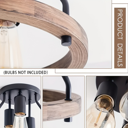Industrial Retro Embedded Ceiling Light Circular Ceiling Light Fixture