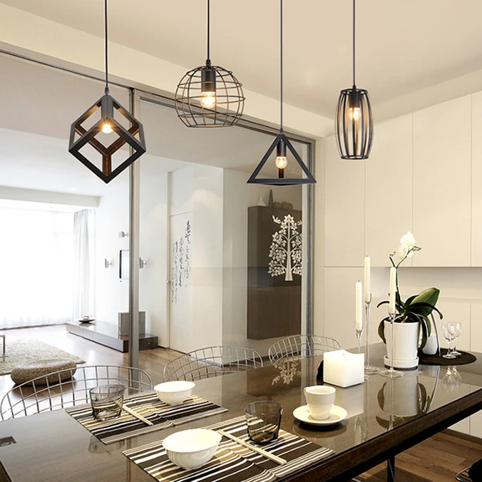 Modern Pendant Lights Minimalist Restaurant Lamps North American Industrial Pendant Lamp Dining Room Decoration Lighting E27