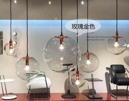 Nordic Modern Minimalist Glass Ball Pendant Lamp Single-head Restaurant Bar Pendant Light E27