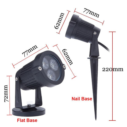 9W Waterproof spike Landscape led light 12V 24V 110V 220V Landscape Spot Light IP65 outdoor Landscape led spike light for garden