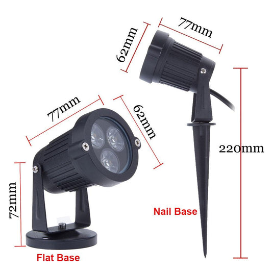 9W Waterproof spike Landscape led light 12V 24V 110V 220V Landscape Spot Light IP65 outdoor Landscape led spike light for garden