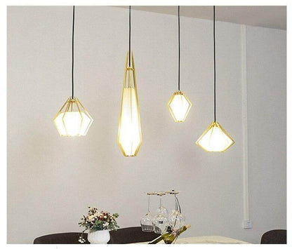 Post Modern Glass Pendant Light Hanging Nordic Living Room Walk In Closet Gold Pendant Lamp Suspension Lighting Fixture