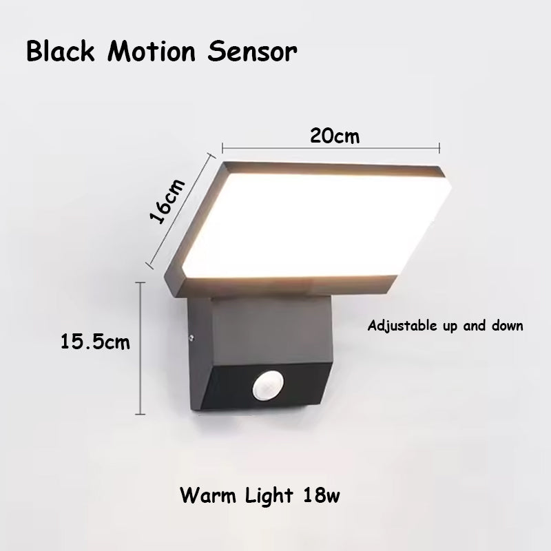 Outdoor Wall Light LED IP65 Waterproof Sensor 18w Foldable Modern Wall Lights Garden Courtyard Indoor Lamps