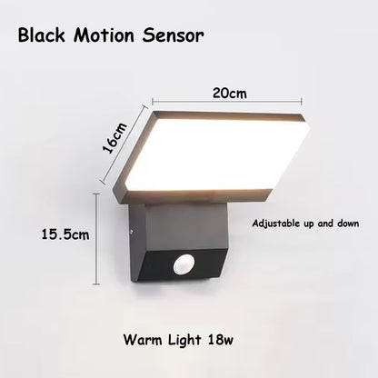 Outdoor Wall Light LED IP65 Waterproof Sensor 18w Foldable Modern Wall Lights Garden Courtyard Indoor Lamps