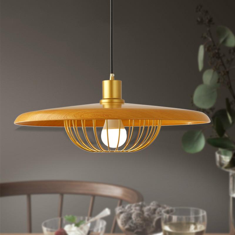 Simple Nordic Single Head Chandelier Personalized Bar Restaurant Bedroom Lamp Coffee Shop Hat Shadow Chandelier