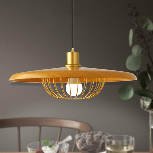 Simple Nordic Single Head Chandelier Personalized Bar Restaurant Bedroom Lamp Coffee Shop Hat Shadow Chandelier