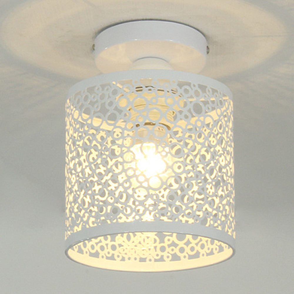 Modern Nordic Black Wrought Iron E27 Led Ceiling Lights For kitchen Living Room Bedroom Study Balcony Restaurant