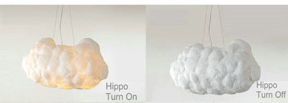 Creative White Cloud Pendant Lamp Silk Cotton E27 LED Stairwell Pendant Lights For Coffee Shop Children Kids