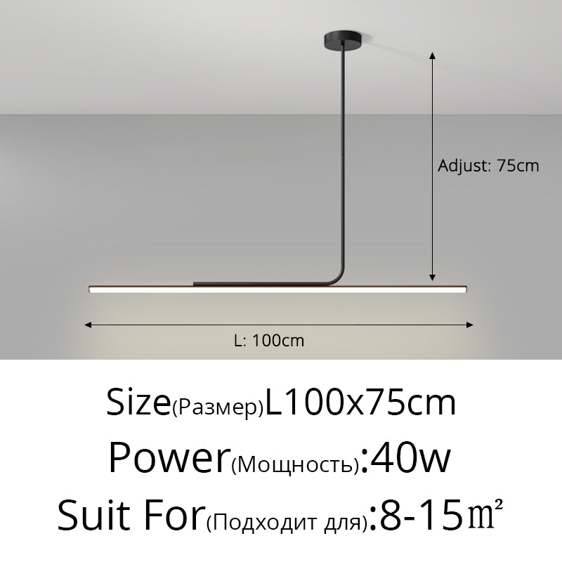 Nordic LED Pendant Lights Hanging Wire Line Lamp For Dining Table Living Room Home Indoor Lighting