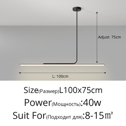 Nordic LED Pendant Lights Hanging Wire Line Lamp For Dining Table Living Room Home Indoor Lighting