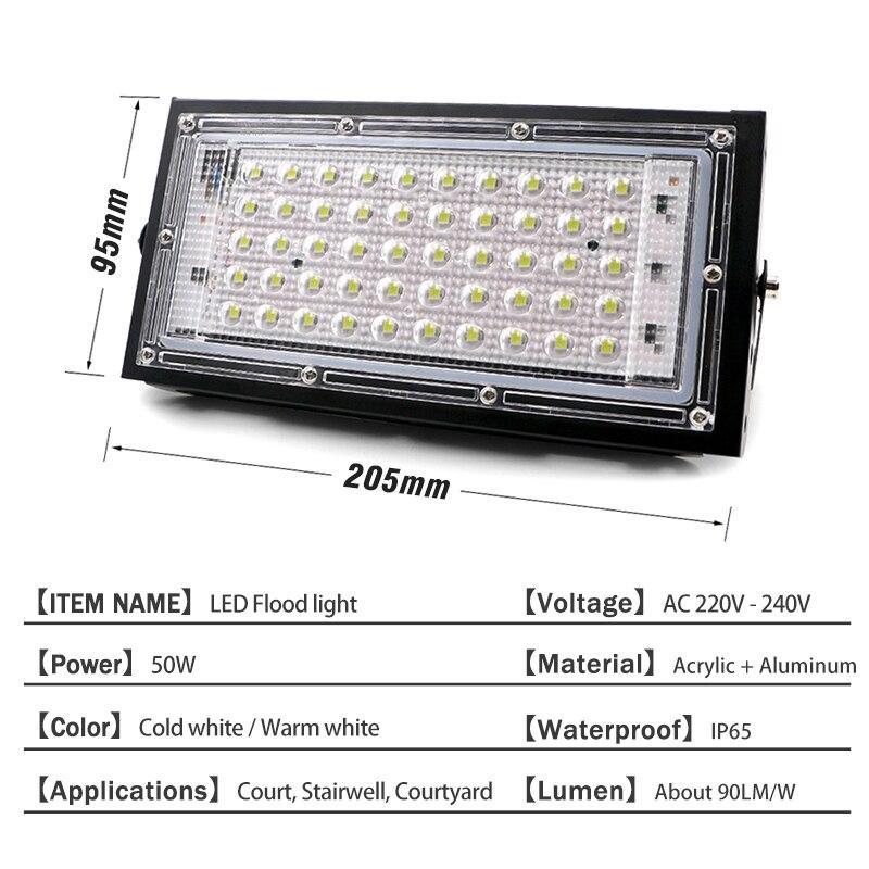 4PCS LED Flood Light 50W AC Spotlight Led Reflector Cast light Floodlights IP65 Waterproof LED Street Lamp