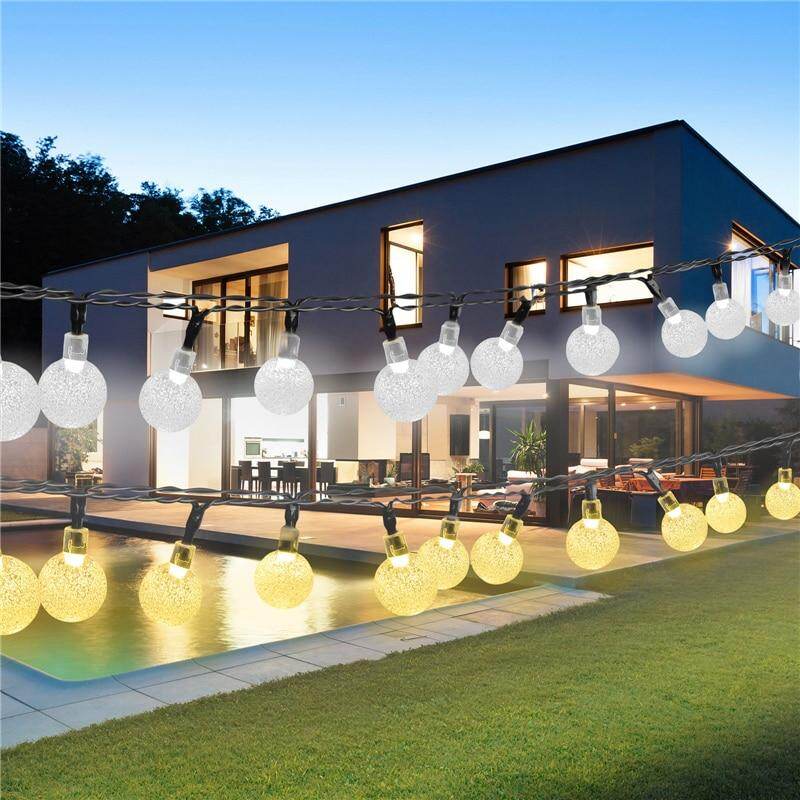 5M 7M 10M Solar Lamp Crystal Ball LED String Lights Flash Waterproof Fairy  For Outdoor Garden Christmas Wedding Decoration