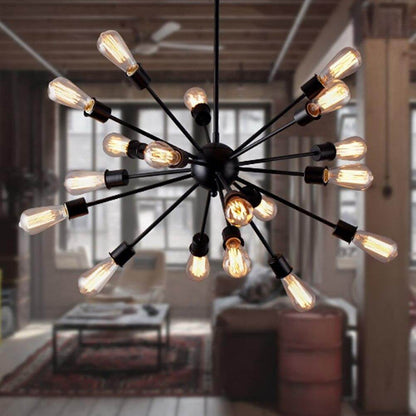 Vintage Retro Sputnik Chandeliers Metal E27 40W Hanging Lamp For Bedroom Living Room Dinning Room Indoor Lighting