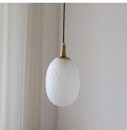 Nordic Pendant Light Bedroom Bedside Glass Droplight Colored Homestay Restaurant Staircase Bar Luminaire