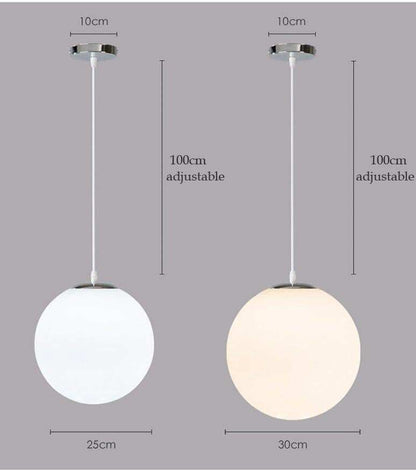 Nordic White Glass Ball Pendant Lights Modern LED Living Room Hanglamp Pendant Lamp Restaurant Bar Aisle Bubble Ball Luminaire