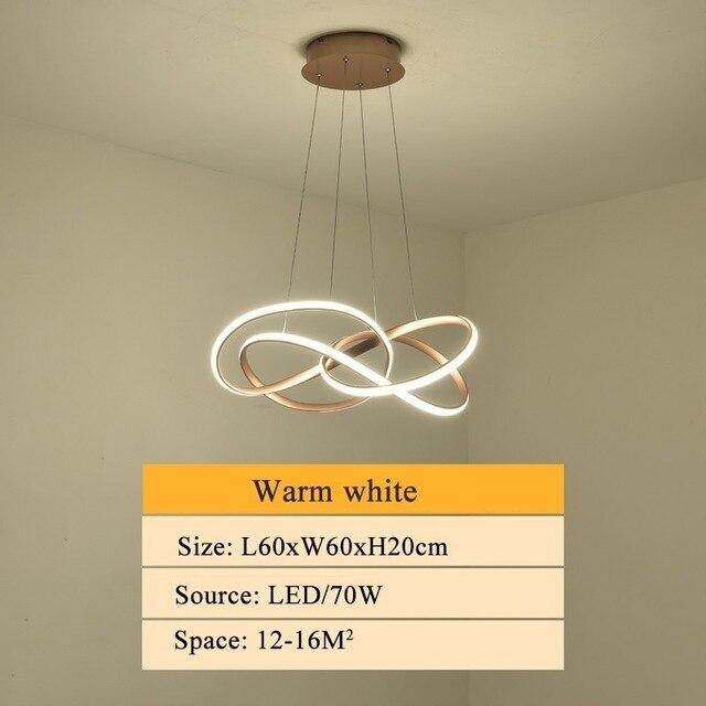 New Design Gold Hanging Pendant Lamp 70W For 10-15Square Meters Bedroom Pendants Led Kitchen Led Light Hanging Pendant Lamp