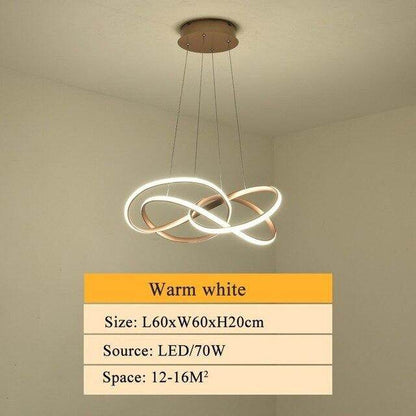 New Design Gold Hanging Pendant Lamp 70W For 10-15Square Meters Bedroom Pendants Led Kitchen Led Light Hanging Pendant Lamp