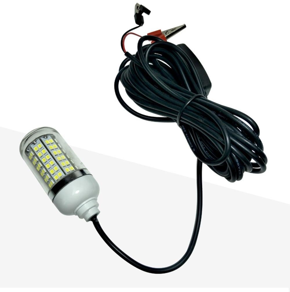 12V Fishing Light 108pcs 2835 LED Underwater Fishing Light IP68 Lures Fish Finder Lamp Attracts Prawns Squid Krill (4 Colors )
