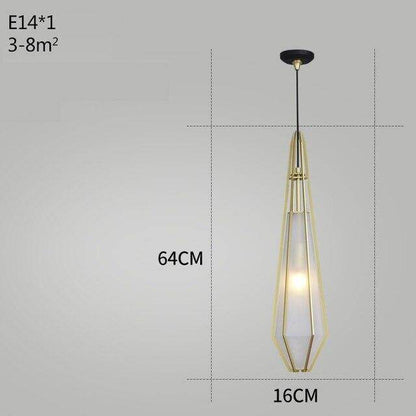Post Modern Glass Pendant Light Hanging Nordic Living Room Walk In Closet Gold Pendant Lamp Suspension Lighting Fixture