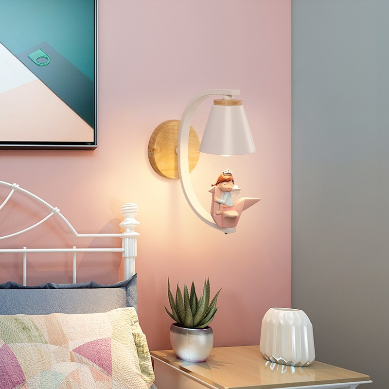 Children's Room Cartoon Wall Lamp Small Living Room Bedroom Bedside Lamp Corridor Wall Light