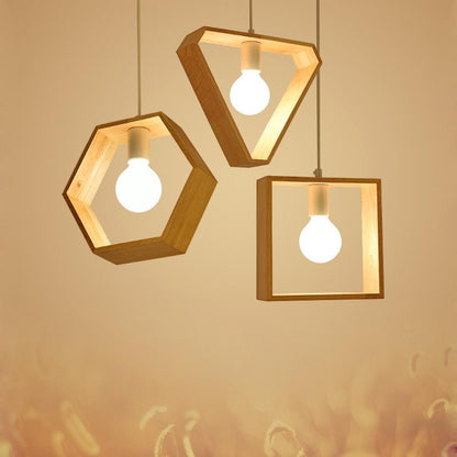 Simple Restaurant Chandelier Solid Wood Chandelier