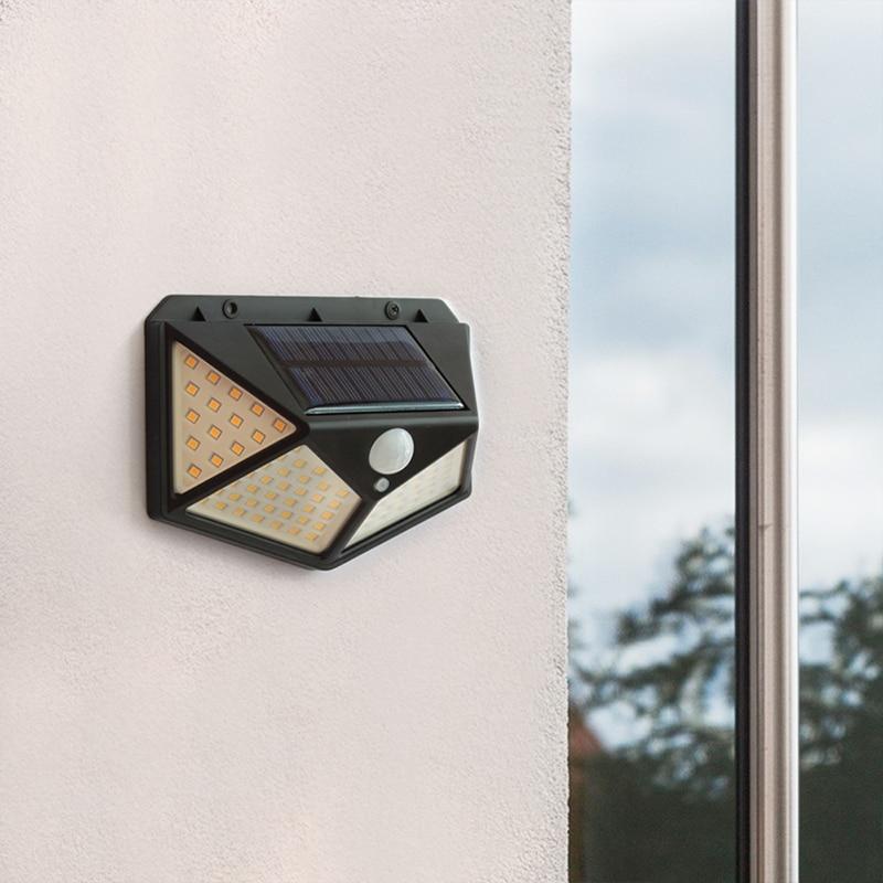 100 LED Solar Light Outdoor Solar Wall lamp PIR Motion Sensor Light Waterproof Garden Decoration 3 Mode Solar Light