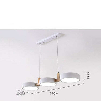 Three Head Restaurant Lamp Modern Simple Makaron Color Bar Bedroom Cafe Chandelier