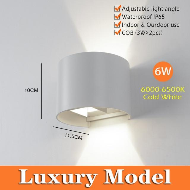Adjustable 6W LED Wall Lamp IP65 Waterproof Indoor & Outdoor Aluminum Wall Light Surface Mounted Cube LED Garden Porch Light