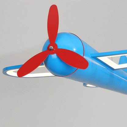 LED Pendant Light For Children Baby Bedroom Blue Airplane Shape Remote Control Lamp Lighting Lamparas Luminaria Avize