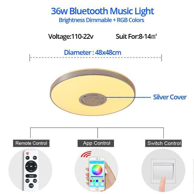 Music LED ceiling Lights RGB APP and Remote control ceiling lamp bedroom 25W 36W 52W living room light lampara de techo