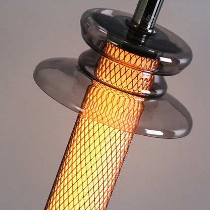 Indoor Industrial Pendant Light LED Warm Lights Glass Hanging Lamp Ironwork Vintage Art Bedside Kitchen Living Room Pendant Lamp