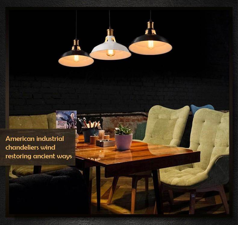 Industrial Vintage Pendant Lights Loft RH Antique Black/White Pendant Lamps For Restaurant/Bar/Coffee Room/Dinning Room Lighting