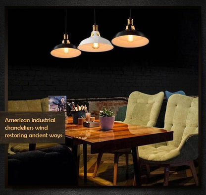 Industrial Vintage Pendant Lights Loft RH Antique Black/White Pendant Lamps For Restaurant/Bar/Coffee Room/Dinning Room Lighting
