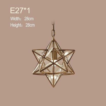 Loft Decor Star Copper Pendant Lights For Dining Room Lustre Salon Modern Lighting Suspension Luminaire Light Fixture Hanglamp