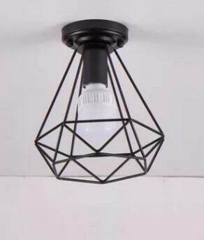 Modern Wrought Iron E27 Led Ceiling Lamps Black Ceiling Lights For Kitchen Living Room Bedroom Study Aisle Restaurant Cafe Hotel