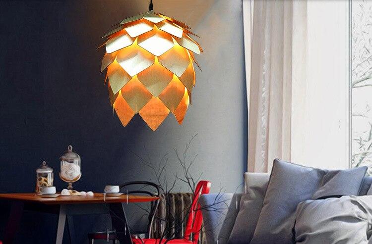 Modern Pendant Lights Pinecone Kitchen Lamp LED Loft Lighting Vintage Wood Lamp