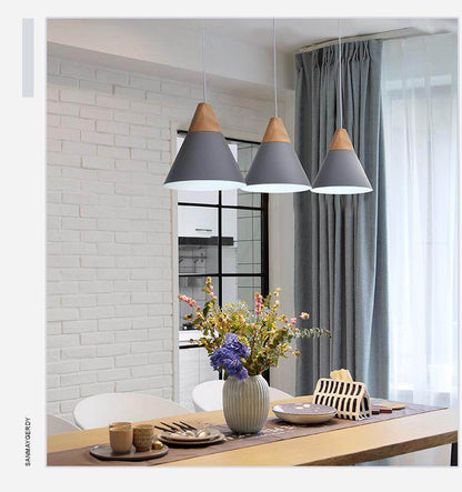 Pendant Lights Modern Wood Pendant Lamp Nordic light For Cafe Restaurant Bedroom Hanglamp Kitchen Colorful Suspension Luminaire