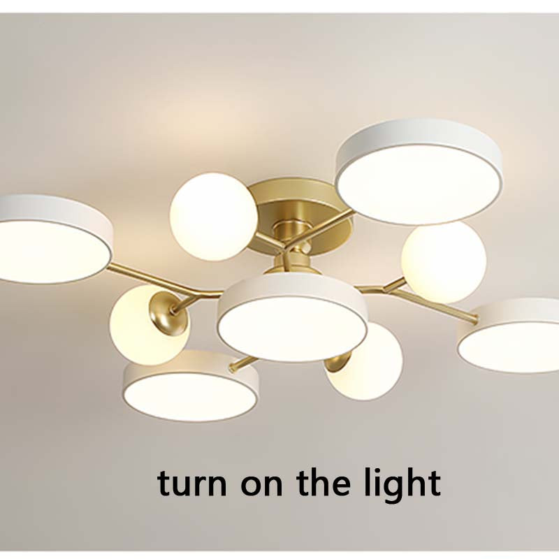 Modern Simple Living Room Lamp Light Luxury Atmosphere Bedroom Ceiling Lamp Personalized Dining Room Light