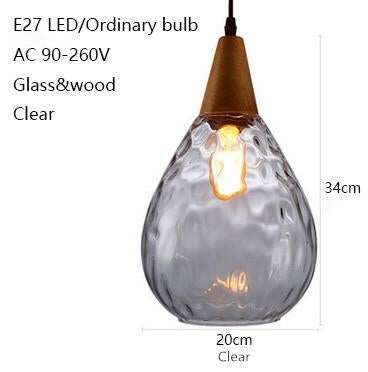 Modern Creative Europe Glass Pendant Light LED E27 With 3 Colors For Bedroom/Restaurant/Living Room/Kitchen/Cafe/Hotel/Office