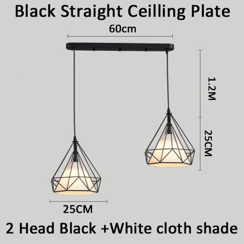 Modern Pendant Lamp Light,  Iron Frame Pendant Lights For Kitchen Island Dining Room Home Decoration Luminaire