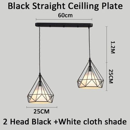 Modern Pendant Lamp Light,  Iron Frame Pendant Lights For Kitchen Island Dining Room Home Decoration Luminaire